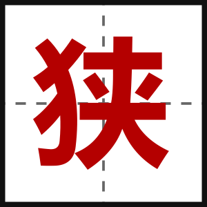 狭